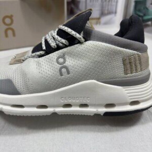 ON Running Cloud Cloudnova Women's White Sand Running Sneaker - Picture 2 of 6